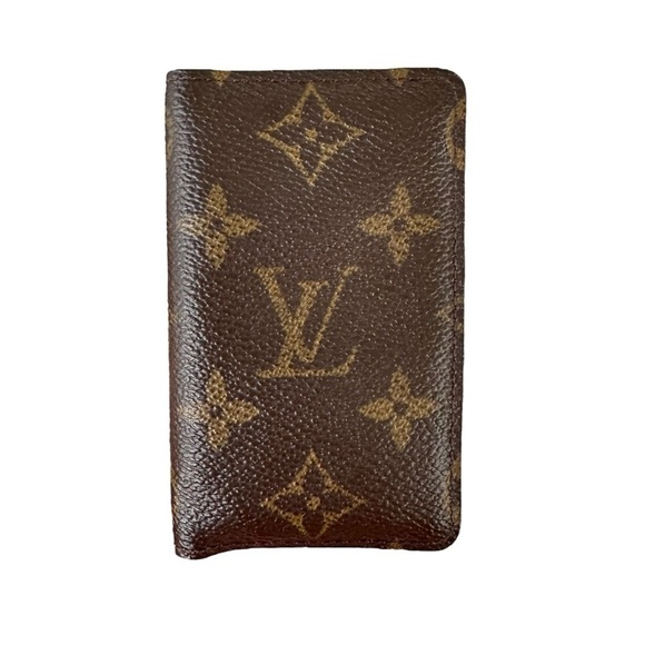 Authentic Louis Vuitton Brown Monogram Leather Pocket Organizer Card Holder - Picture 3 of 13